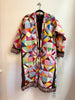 Bull, heart and Banana Leaves Quilted Caftan