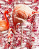 Striped Floral with Flamingo