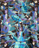 Turquoise Velvet Caftan with Beetle Artwork