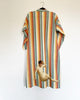 Striped Cotton Caftan with Nude