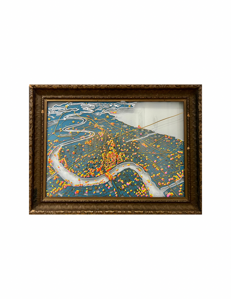 New Orleans Map Painting