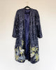 Navy Square Sequin Caftan with Crane