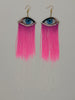 Velvet Eye Appliqué Earrings with Swarovski Crystals on Bottom of Eye (Multiple Color Options)
