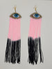 Velvet Eye Earrings with Swarovski Crystals (Multiple Color Choices)