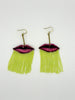 Velvet Lip Earrings with Short Fringe