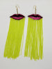Velvet Lip Earrings with Short Fringe