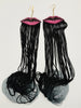 Velvet Lip Earrings 18"-24" Fringe (Multiple Color Options)