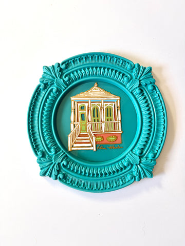 Medium Round New Orleans House Paintings (Multiple Color Options)