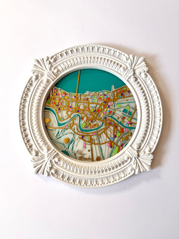 Large Round NOLA Maps (Multiple Color Options)