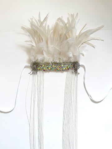 White Tie Around Headdress