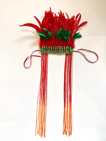 Red Tie Around Headdress