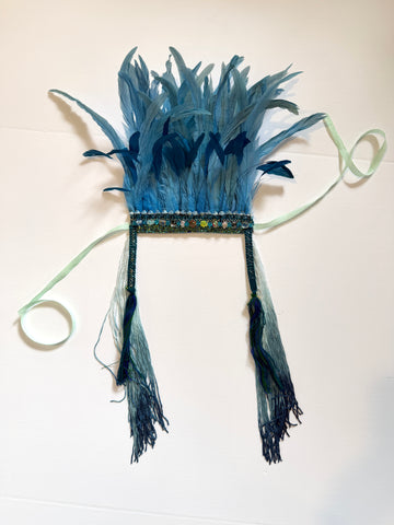 Blue Tie Around Headdress