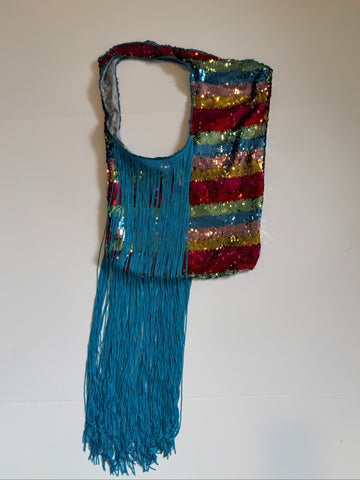 Rainbow Sequined Carnival Bag