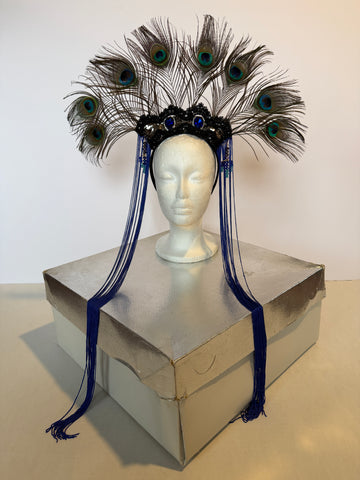 Peacock Feathered  Headband Headdress
