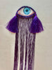 Purple Ombre Fringe Eye Brooch/Ornament