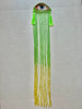 Green/Yellow Ombre Fringe Eye Brooch/Ornament