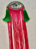 Pink Ombre Fringe Eye Brooch/Ornament