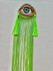 Green/Yellow Ombre Fringe Eye Brooch/Ornament