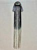 Black/Grey Ombre Fringe Eye Brooch/Ornament