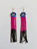 Velvet Lip Earrings with 8" Fringe (Multiple Color Options)