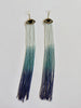 Velvet Eye Earrings with Swarovski Crystals and Short Fringe (Click for Multiple Color Choices)