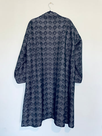 Silver and Black Brocade Caftan