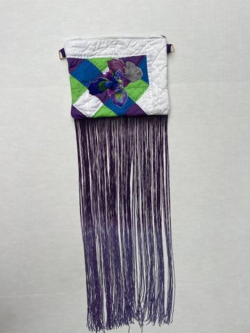 Iris Quilted Clutch Ombre Fringe