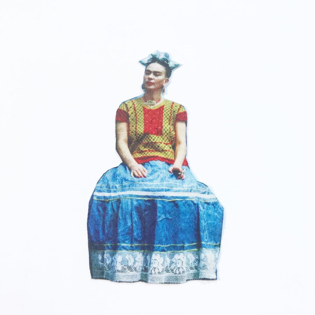 Frida with Blue Skirt Appliqué