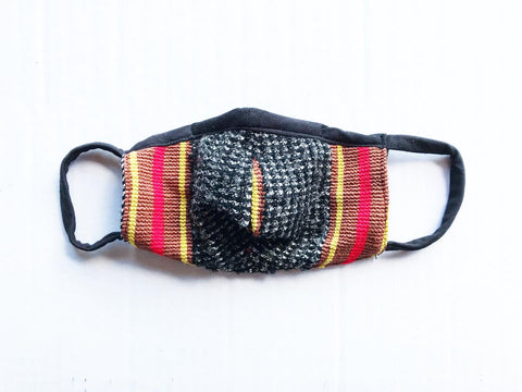 Grey with Red and Yellow Stripes