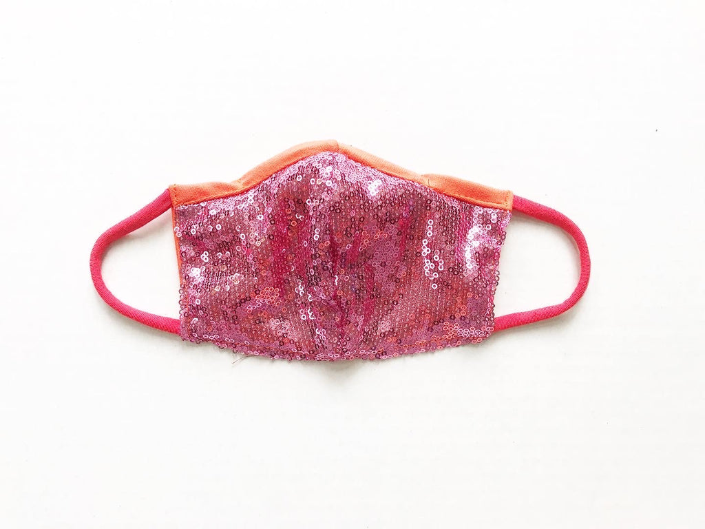 Pink Sequin Face Mask