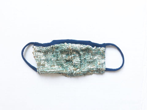 Designer Sequin Face Mask with Straw Hole