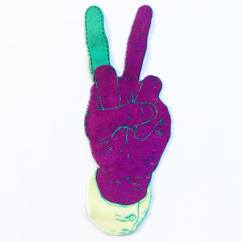 Velvet Peace Sign/ The Bird Appliqué