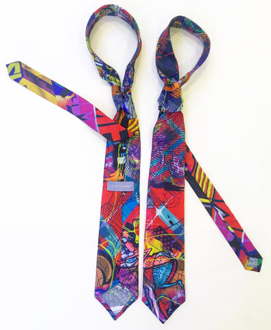 Graffiti Silk Necktie