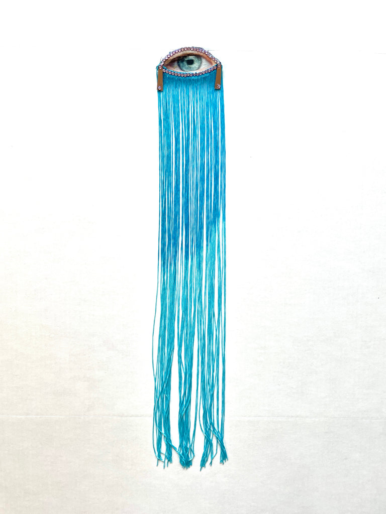 Turquoise Ombre Fringe Eye Brooch/Ornament
