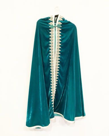 Turquoise Velvet Cape