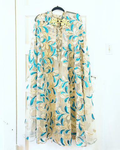 Sequin Leaf Cape