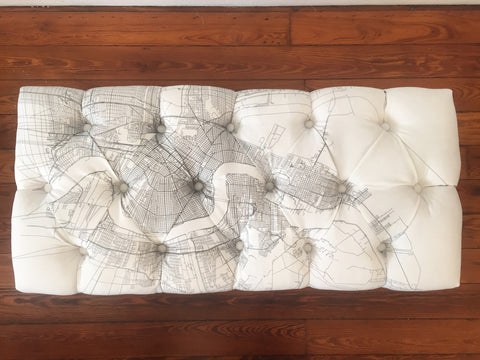 Tufted NOLA Map Bench