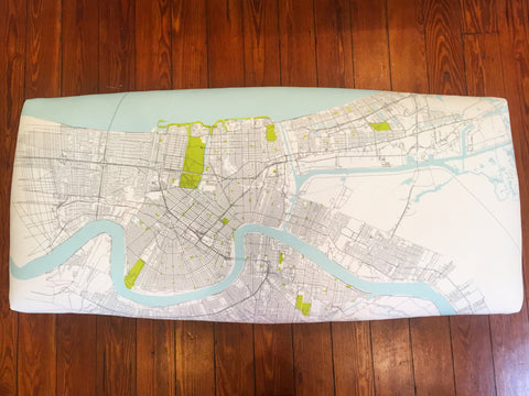 New Orleans Map Bench