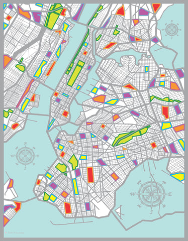 New York City Map Organic Baby Blanket